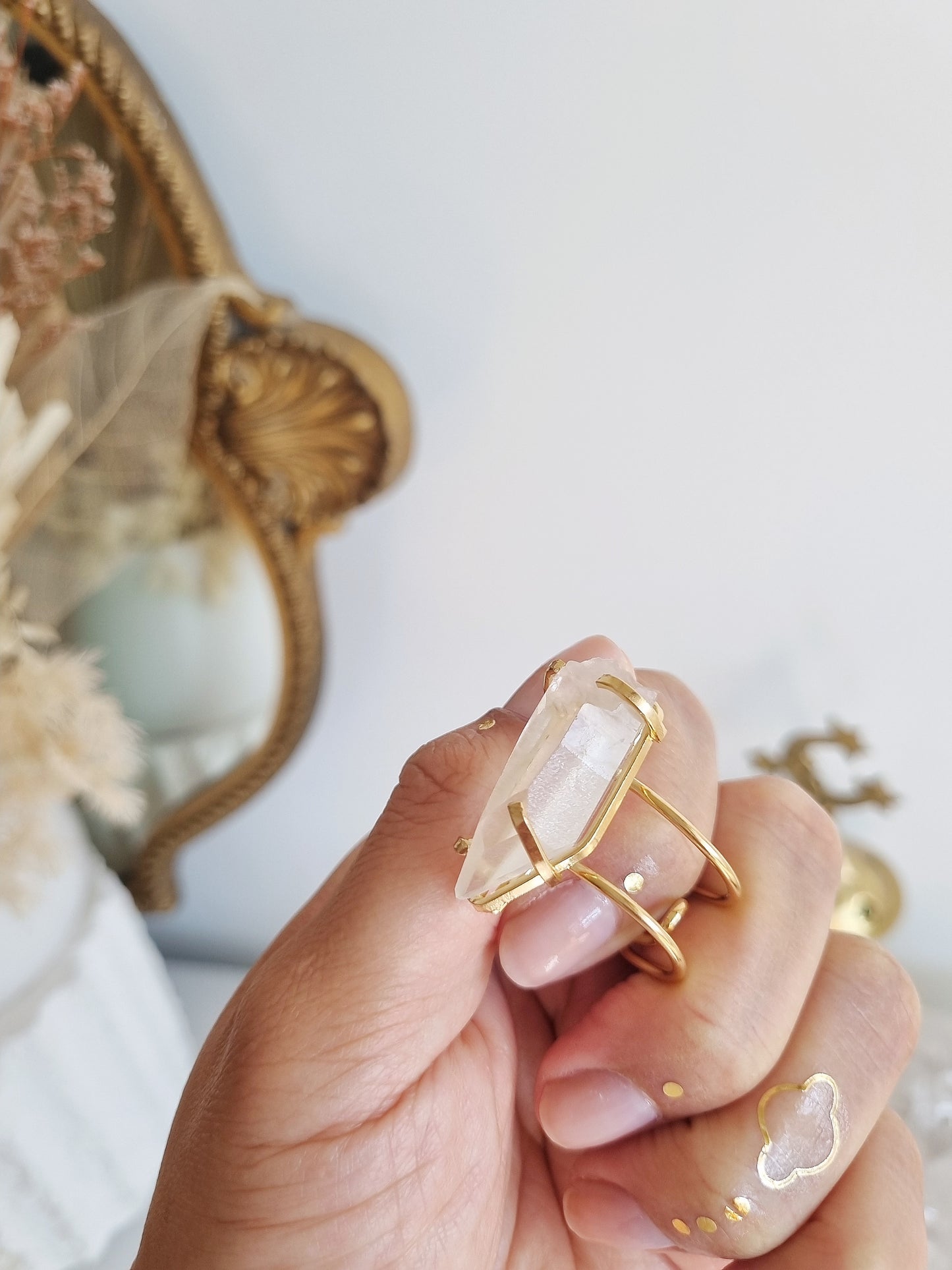 Lemurian Ring on gold plated band | LMR2